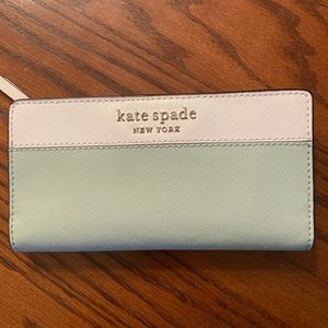 Kate Spade teal and Blue Slim wallet